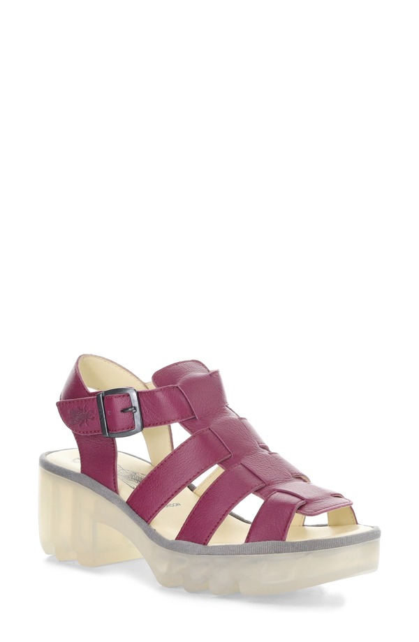 飛球英国の首都 レディース シューズ 踵 サンダル Fly London Terf Lug Sole Sandal Berry