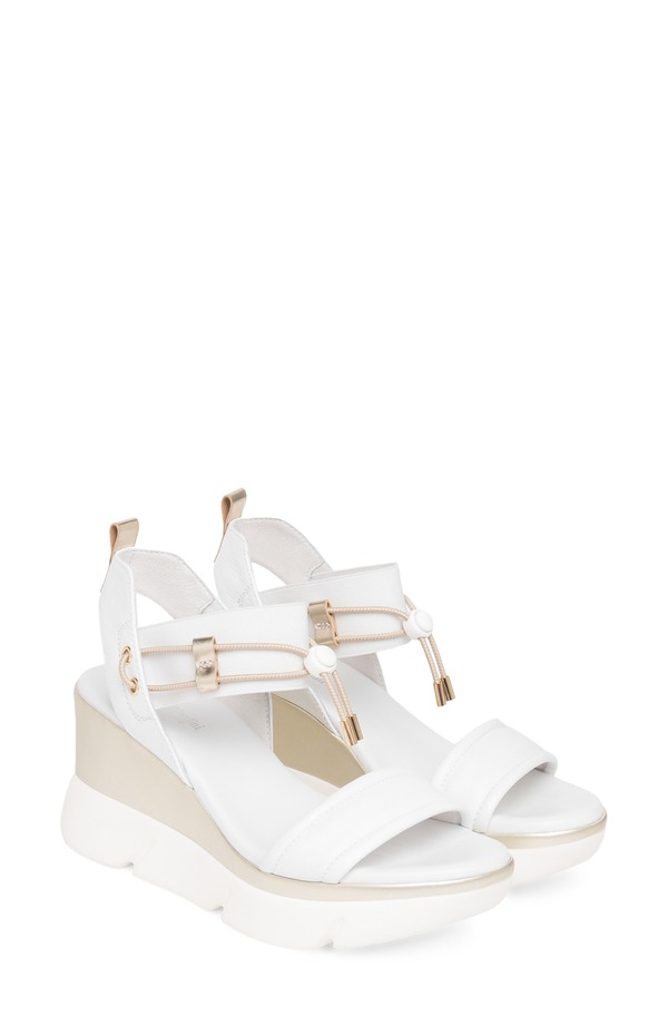 ネーロ ジャルディーニ レディース シューズ サンダル プラットフォーム NeroGiardini Platform Wedge Sandal White ホワイト|ReVida 店