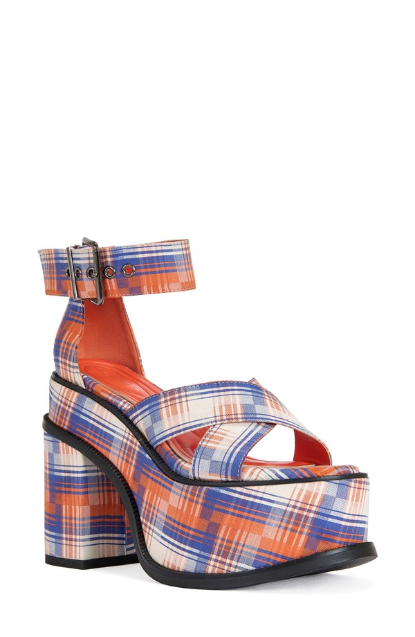 アザレア ワン レディース シューズ ヒール プラットフォーム サンダル AZALEA WANG Jaetyn Platform Sandal Orange Multi オレンジ｜ReVida 店 15,036円