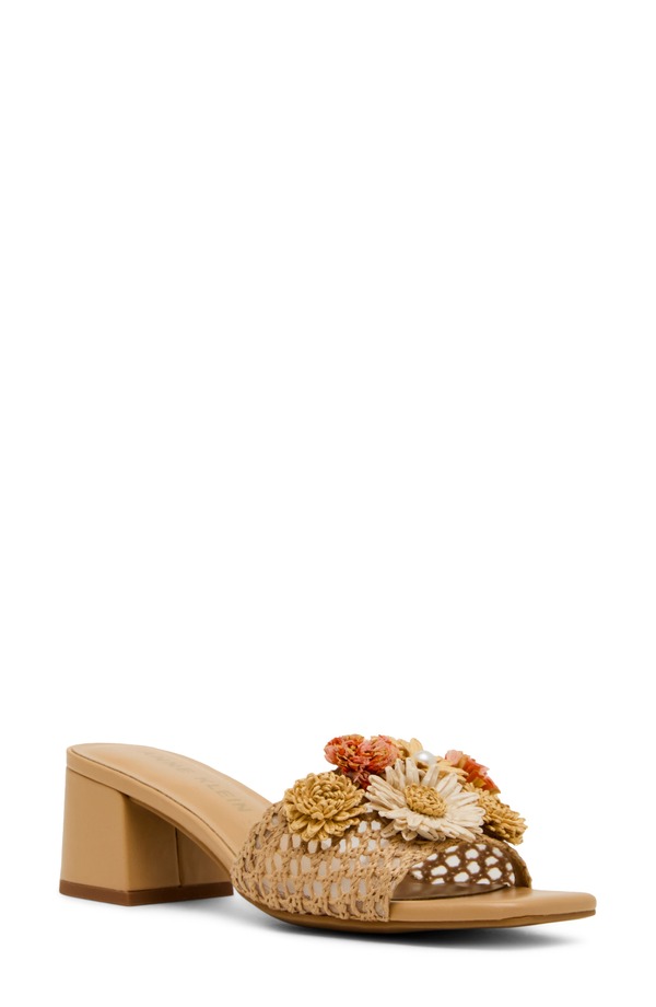 アンクライン レディース シューズ 踵 サンダル Anne Klein Dia Straw Flower Slide Sandal Raffia Multicolor マルチ色つや
