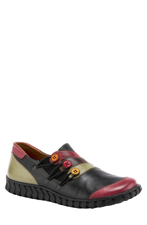 弾機足つき レディース シューズ スニーカー Spring Step Neeta Slip-On Sneaker Black Multi 黒いこと