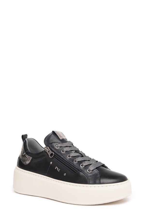 ネーロ ジャルディーニ レディース シューズ スニーカー プラットフォーム NeroGiardini Platform Wedge Sneaker Black ブラック