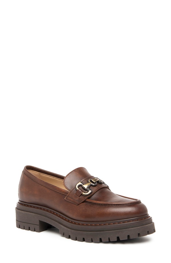 ネーロ ジャルディーニ レディース シューズ スリッポン・ローファー NeroGiardini Lug Sole Bit Loafer Brown 赤銅色