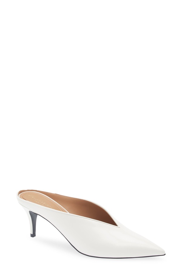 ステラマッカートニー レディース シューズ パンプス Stella McCartney Brushed Pointed Toe Mule Pump White 白いこと