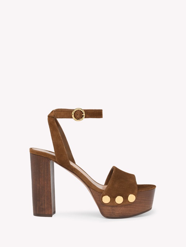 ジャンヴィト ロッシ レディース シューズ サンダル Gianvito Rossi Arda Sandals Brown Leather ブラウン｜ReVida 店