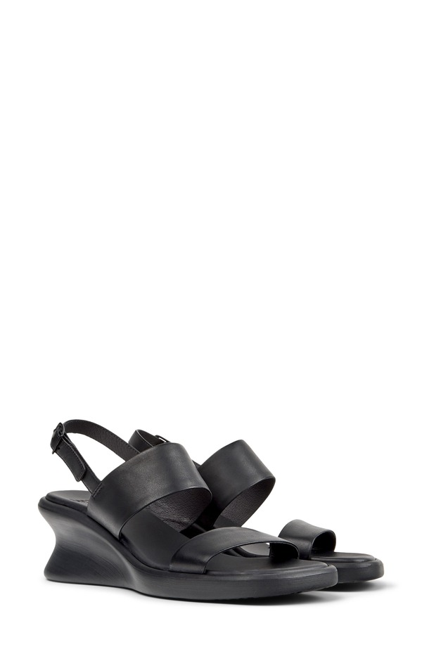 カンペール レディース シューズ サンダル Camper Louise Slingback Wedge Sandal Black ブラック|ReVida 店