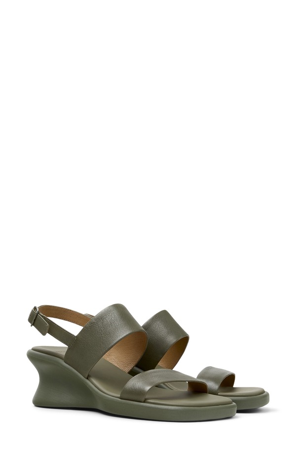 カンペール レディース シューズ サンダル Camper Louise Slingback Wedge Sandal Medium Green グリーン｜ReVida 店