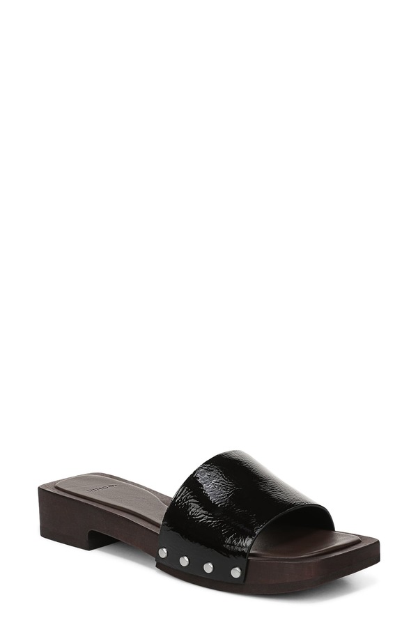 ヴィンス レディース シューズ 踵 プラットホーム サンダル Vince Barbara Platform Slide Sandal Black 黒いこと