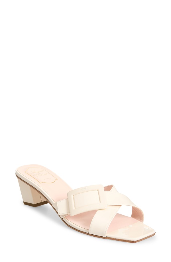 ロジェ・ヴィヴィエ レディース シューズ サンダル 踵 Roger Vivier Belle Vivier Crisscrosstrap Block Heel Sandal Cire