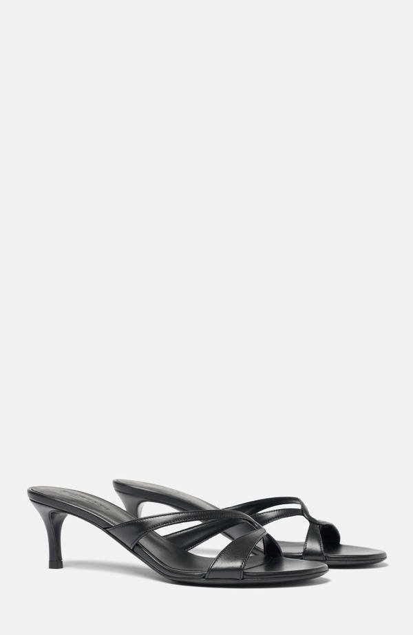スカロッソ レディース シューズ 踵 サンダル SCAROSSO Pauli Sandals Black - Calf 黒いこと