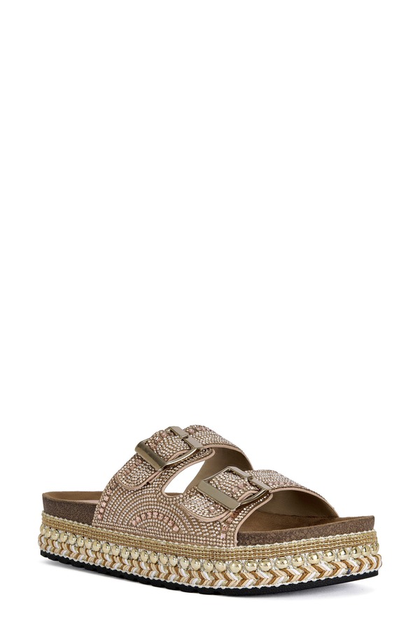 アザレア 一 レディース シューズ サンダル AZALEA WANG Ezri Slide Sandal Rose Gold ゴールド
