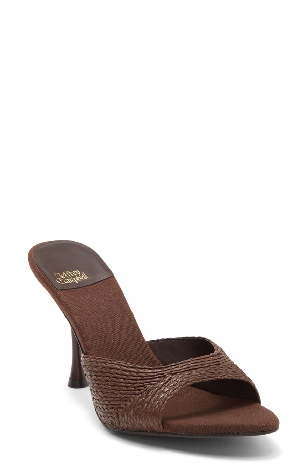 ジェフリー キャンベル レディース シューズ サンダル Jeffrey Campbell Agent Slide Sandal Dark Brown Raffia ブラウン|ReVida 店