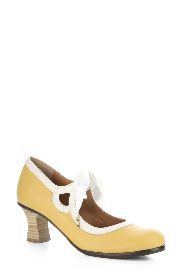 飛球英国の首都 レディース シューズ 踵 Fly London Bupy Pump Bumble Bee Off White 象牙色
