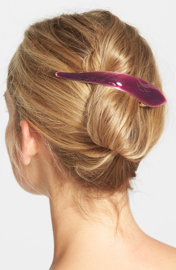 フィカレディース アクセサリー シルク マキシ Ficcare Maximasilky Hair Clip Silky Wine/ Gold ワイン｜ReVida 店