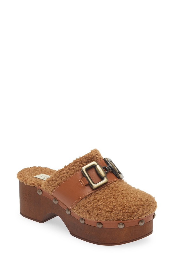 コルダーニ レディース シューズ サンダル プラットフォーム Cordani Winona Faux Shearling Platform Clog Cuoio/ Cuoio｜ReVida 店