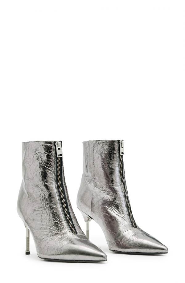 オールセインツ レディース シューズ ブーツ・レインブーツ AllSaints Natasha Bootie Gunmetal Grey 薄墨色