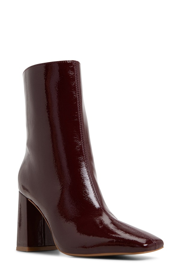 アルド レディース シューズ ブーツ・レインブーツ 踵 ALDO Vellamo Block Heel Bootie Bordo