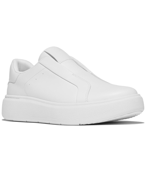 相応うフロップ レディース シューズ スニーカー スピード競技 なめし革 FitFlop RTG Leather Lacelessneakers Urban White 白いこと