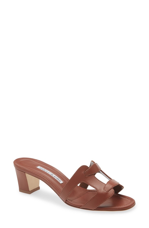 マノロ ブラニク レディース シューズ サンダル Manolo Blahnik Grellanu Sandal Brown 赤銅色