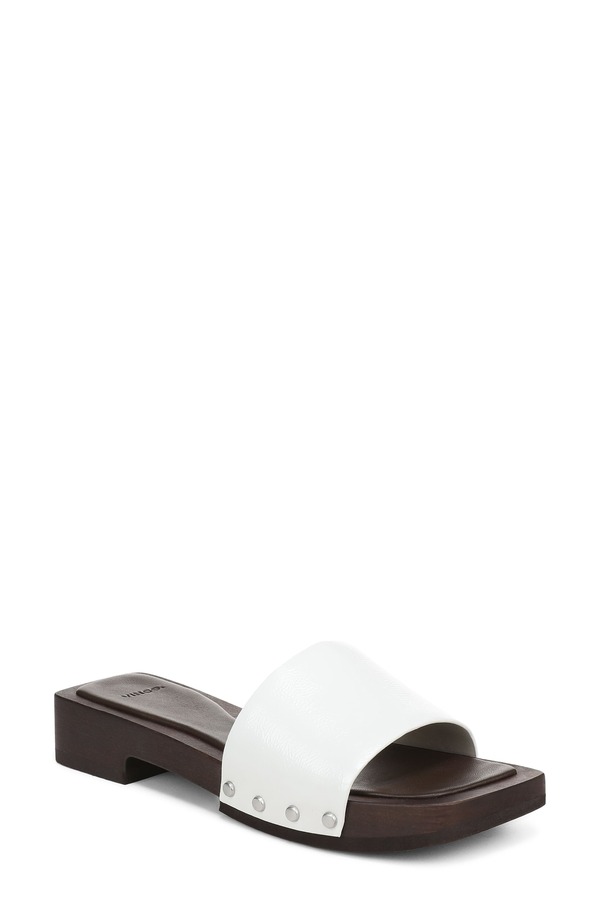 ヴィンス レディース シューズ 踵 プラットホーム サンダル Vince Barbara Platform Slide Sandal Milk