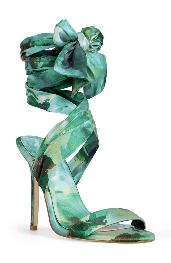 アザレア ワン レディース シューズ サンダル アンクル AZALEA WANG Elzon Ankle Wrap Sandal Green グリーン|ReVida 店