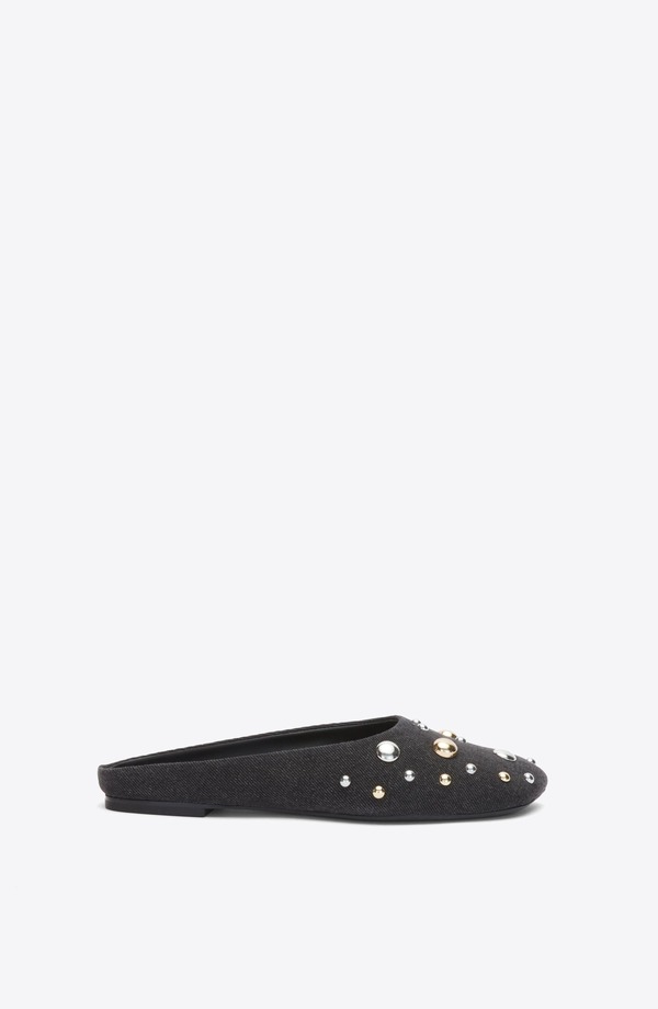 スリーワンフィリップリム レディース シューズ パンプス 3.1 Phillip Lim IDomembellished Flat Mule Black 黒いこと