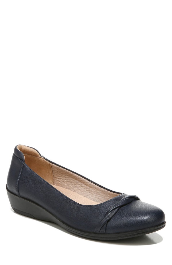 ライフストライド レディース シューズ パンプス LifeStride Impact Wedge Flat Navy ネイビー｜ReVida 店