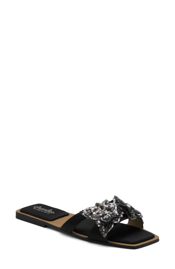 プリンスチャールズ島・デイビッド レディース シューズ サンダル Charles by Charles David Ordly Slide Sandal Blackpewter