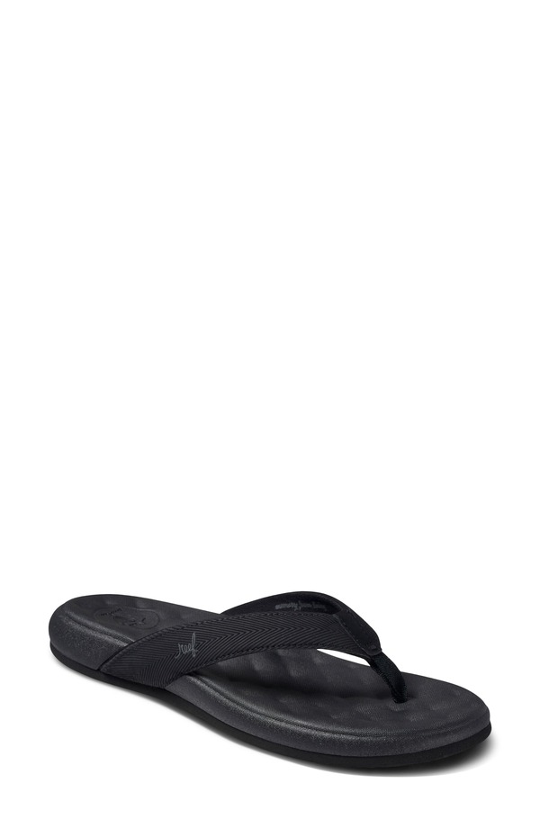 岩礁 レディース シューズ サンダル Reef Cushion Melody Flip Flop Black/ Black 黒いこと