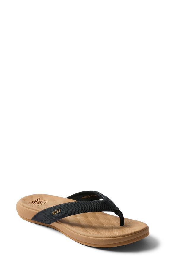 岩礁 レディース シューズ サンダル Reef Cushion Melody Flip Flop Black/ Tan 黒いこと