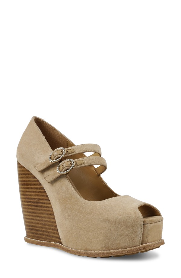 ジジ レディース シューズ サンダル プラットフォーム ZIGI Platform Wedge Sandal Camel Suede キャメル|ReVida 店