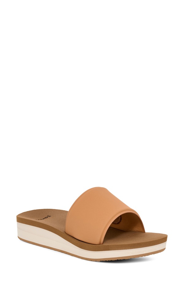 サヌーク レディース シューズ サンダル Sanuk Highland Slide Sandal Tan タン｜ReVida 店