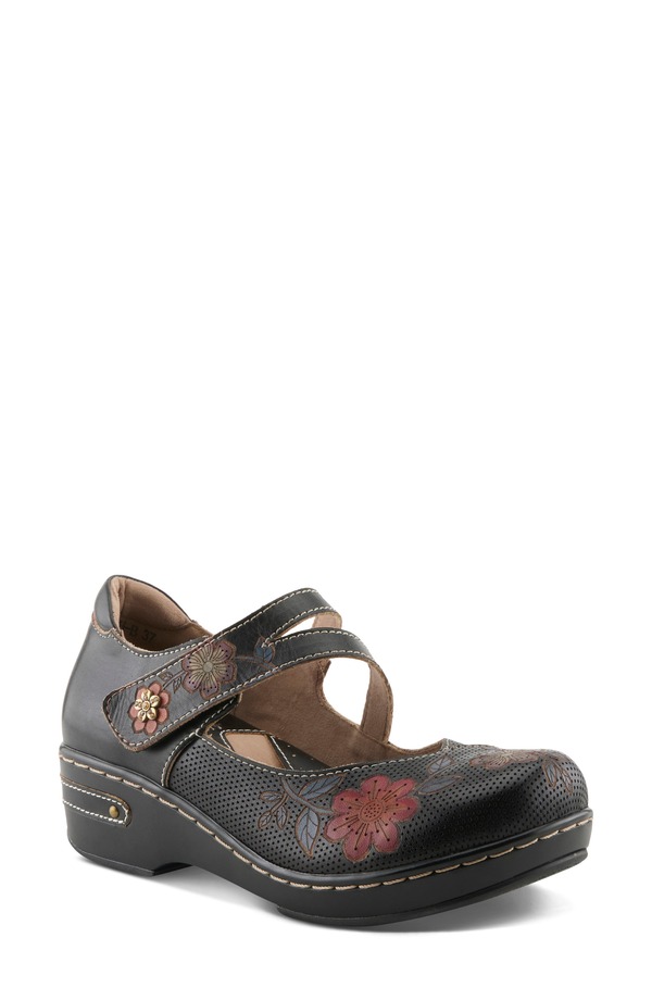 スプリングステップ レディース シューズ サンダル L'Artiste by Spring Step Mamataish Mary Jane Black Multi ブラック|ReVida 店