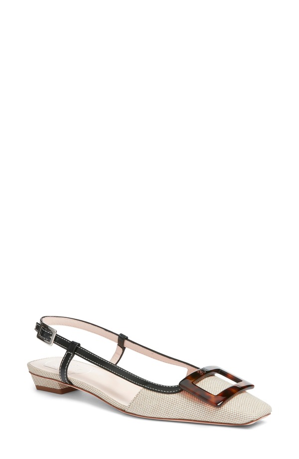 ロジェ・ヴィヴィエ レディース シューズ パンプス Roger Vivier Belle Vivier Slingback Ballerina Slingback Flat Daino/ Nero