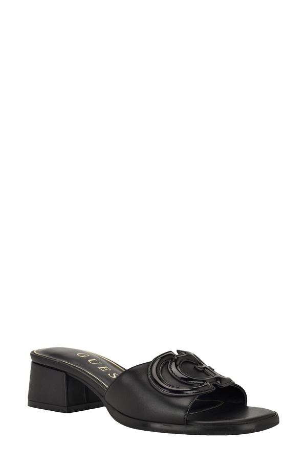 ゲス レディース シューズ 踵 サンダル GUESS Cerinna Block Heel Sandal Black 001 黒いこと