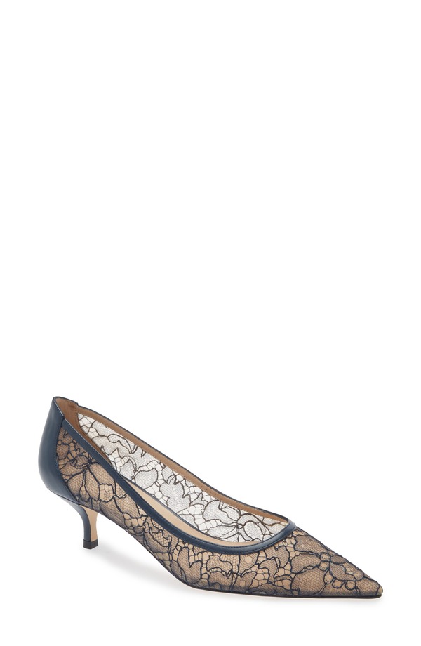スチュアート ワイツマン レディース シューズ パンプス Stuart Weitzman Stuart Power 50 Pump Navy Lace 米国海軍