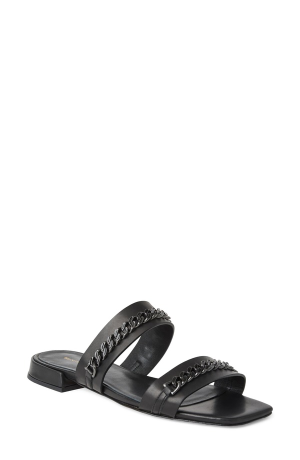 ブルーノマグリ レディース シューズ 踵 サンダル Bruno Magli Brunella Slide Sandal Black Nappa 黒いこと