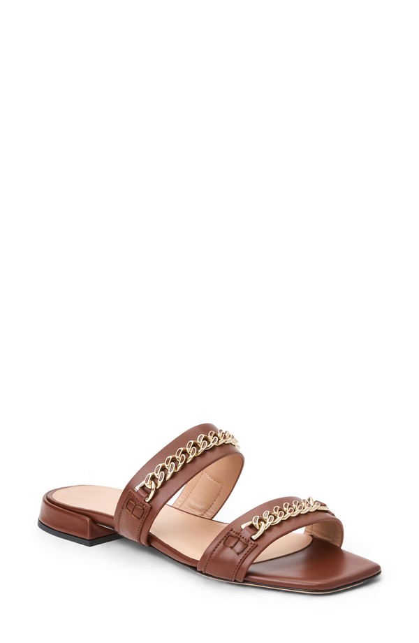 ブルーノマグリ レディース シューズ 踵 サンダル Bruno Magli Brunella Slide Sandal Brownappa 赤銅色