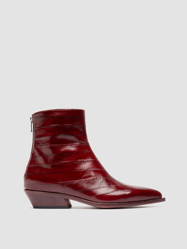 オフィチーネクリエイティブ レディース シューズ ブーツ・レインブーツ アンクル レザー Officine Creative Noelie DD 109 Leather Ankle Boots Burgundy バーガンディ|ReVida 店