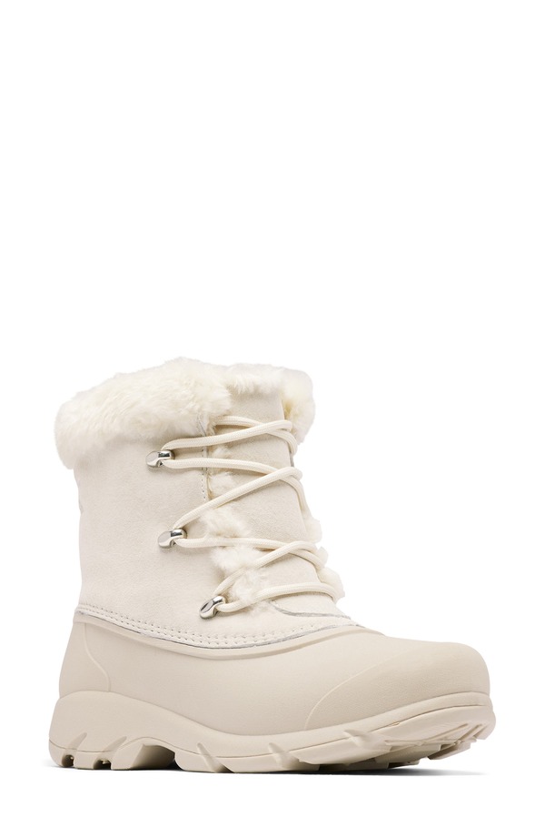 ソレル レディース シューズ ブーツ・レインブーツ SOREL Snow Angel Faux Fur Detail Waterproof Boot Chalk/ Light Clay 車輪止め