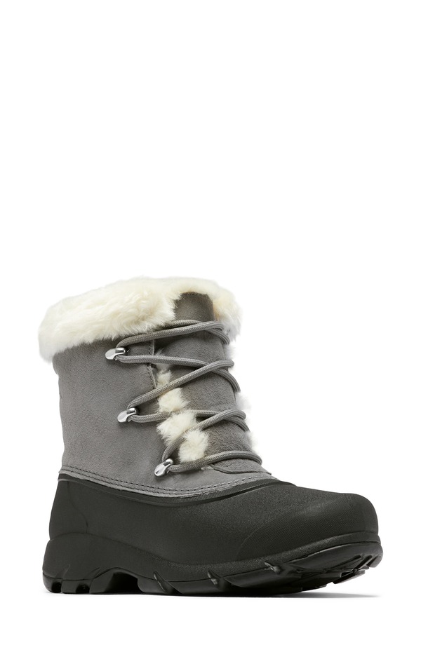 ソレル レディース シューズ ブーツ・レインブーツ SOREL Snow Angel Faux Fur Detail Waterproof Boot Quarry/ Black 黒いこと