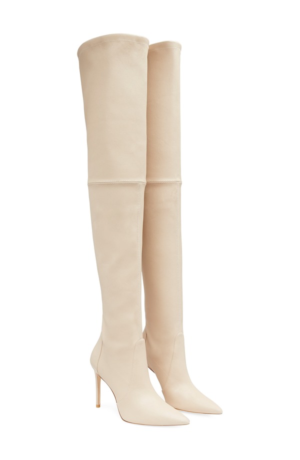 スチュアート ワイツマン レディース シューズ ブーツ・レインブーツ Stuart Weitzman Ultrastuart 100 Stretch Pointed Toe Over the Knee Boot Dune|ReVida 店