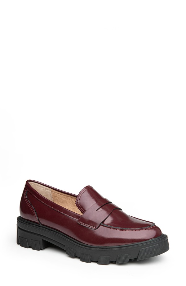 ミートゥー レディース シューズ スリッポン・ローファー Me Too Laine Penny Loafer Burgundy バーガンディ