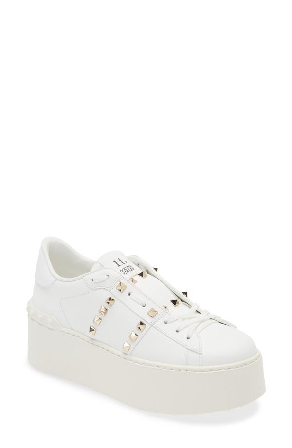 ヴァレンティノ レディース シューズ スニーカー プラットホーム Valentino Garavani Rockstud Untitled Platform Sneaker 0Bo Bianco