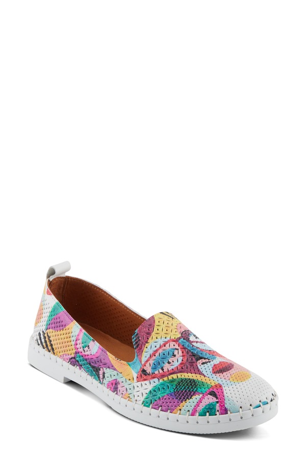 弾機足つき レディース シューズ スニーカー Spring Step Carraway Slip-On Sneaker White Multi 白いこと