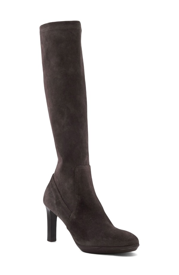 アクアタリア レディース シューズ ブーツ・レインブーツ Aquatalia Rhumba Weatherproof Knee High Boot Anthracite Suede|ReVida 店