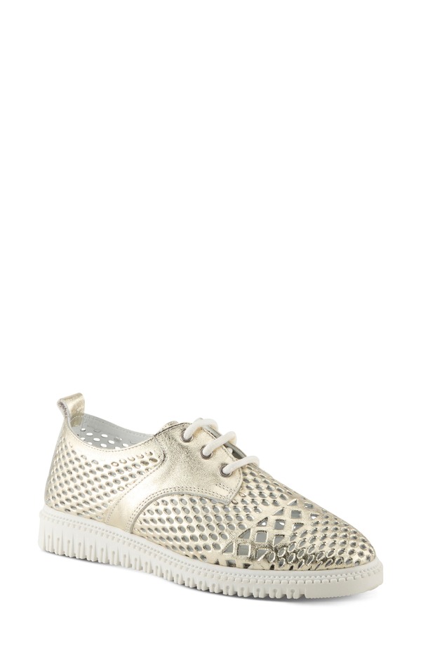 スプリングステップ レディース シューズ スニーカー Spring Steperforated Sneaker Gold ゴールド｜ReVida 店