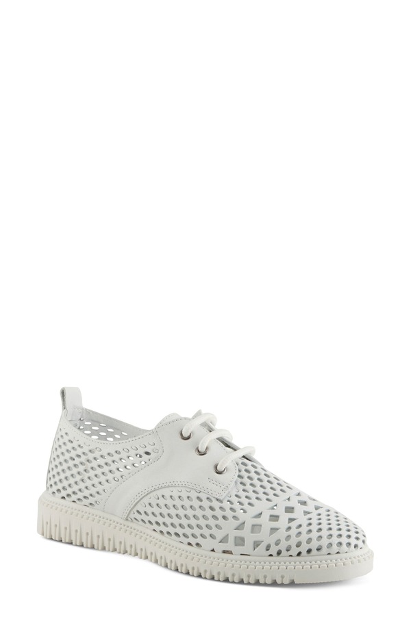 スプリングステップ レディース シューズ スニーカー Spring Steperforated Sneaker White ホワイト｜ReVida 店