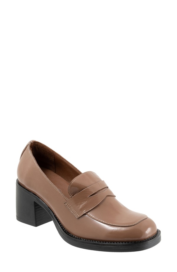 ブエノ レディース シューズ パンプス 置き目毛革 Bueno Ruth Penny Loafer Pump Taupe Patent トープ