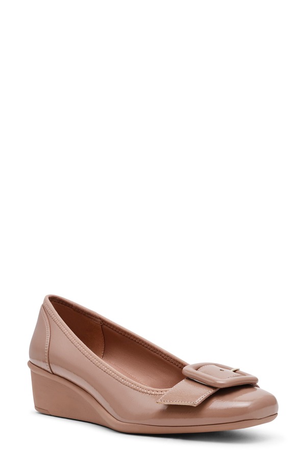 アンクライン レディース シューズ ヒール Anne Klein Wyatt Wedge Pump Beige ベージュ|ReVida 店